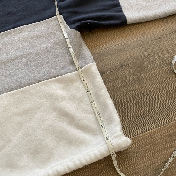 American Eagle 1/4 Zip Color Block Tie Oversized Pullover Jacket Sweatshirt - Picture 7 of 9